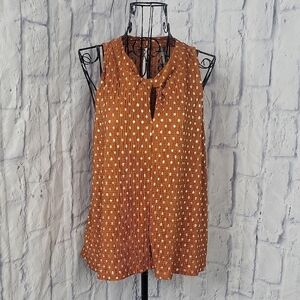 Anthropologie Rust‎ Polka Dot Blouse
